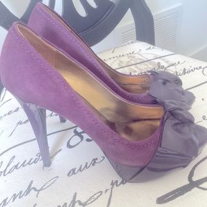 Suede & patent purple!